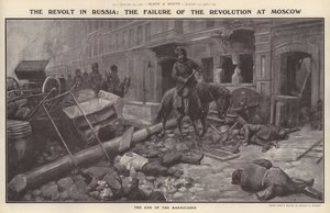 Revolta v Rusku: Neúspěch revoluce v Moskvě (litho) od Charles Mills (after) Sheldon