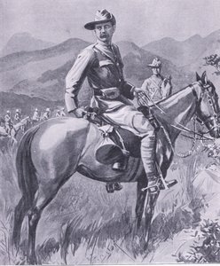 Brigádní generál Lumer, z After Pretoria: The Guerilla War vydané Harmsworth Bros Limited, 1901 od Charles Mills Sheldon