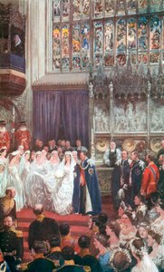 Svatba krále Edwarda VII. a královny Alexandry v kapli sv. Jiří, Windsor, 10. března 1863