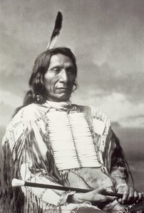 Red Cloud Chief (1822-1909) 1880 (černobílá fotografie)