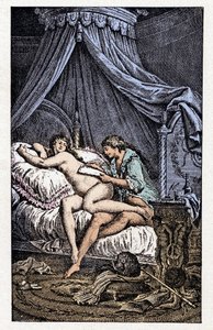 Ilustrace k filmu "Nebezpečné známosti" (rytina)