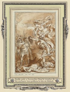 Perseus proměnil Phinnease v kámen s hlavou Medúzy od Charles Monnet