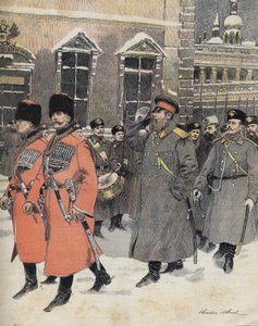 Císař (car) Ruska Alexander III šel do Svatých oficí 1. ledna od Charles Morel