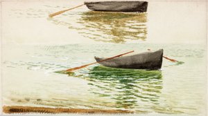 Čluny (bodycolor a akvarel na papíře) od Charles Napier Hemy