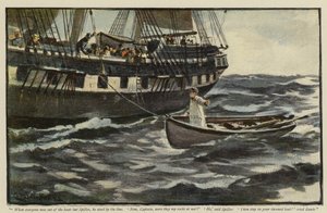 Ilustrace pro The Rehabilitation of Vigia, od Morley Roberts od Charles Napier Hemy