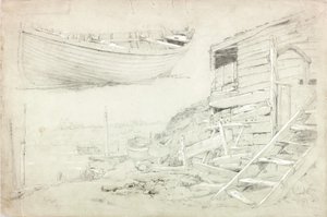 Studie (barva těla a tužka na papíře) od Charles Napier Hemy