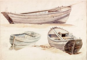 Studie lososích člunů (barva těla) od Charles Napier Hemy
