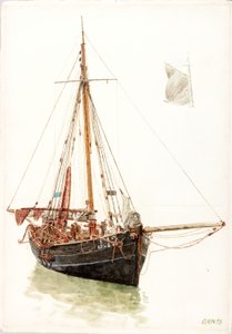 Studie rybářského člunu (barva těla)