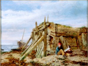 Under the Breakwater, c.1863 od Charles Napier Hemy
