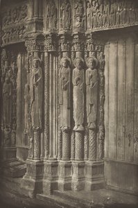 Katedrála v Chartres. Pravé dveře královského portálu, West Side, XII. století, před červencem 1857.