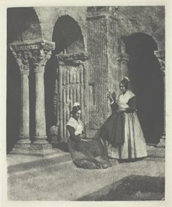 Dvě ženy z Arles v klášteře Saint-Trophime v Arles od Charles Nègre