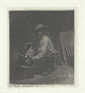 Kneeling Mason, únor-březen 1854, vytištěno 1982. od Charles Nègre