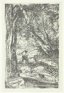 Le bucheron, možná 1857, vytištěno 1982. od Charles Nègre