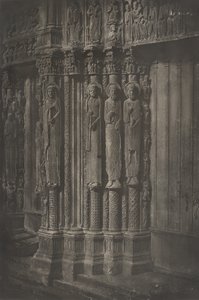 Deska XIII Katedrála v Chartres, Sochy Sloupce centrálních dveří portálu..., 1855.