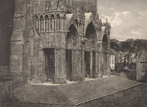 Plate XII Katedrála Chartres, Portico du Midi Plate XII Katedrála Chartres..., 1855. od Charles Nègre