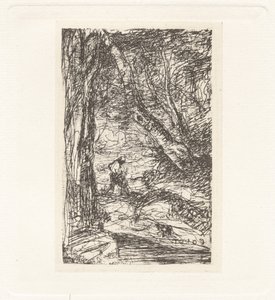 Planche XI - Le Bûcheron (Deska XI - Dřevorubec),c. 1857 (tisk) od Charles Nègre