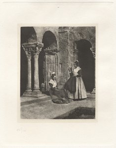 Deska II – Dvě Arlesienny v ambitu Saint-Trophime v Arles (Deska II – Dvě Arlesienny v ambitu Saint-Trophime v Arles)