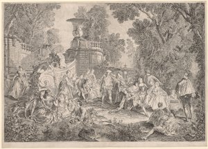 The Game of Blind Mans Bluff, 1739. od Charles Nicolas Cochin
