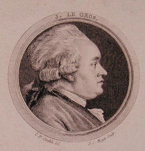 Portrét Josepha Le Grose (1739-93) vyrytý Simonem Charlesem Migerem (1736-1820) (rytina) od Charles Nicolas II (after) Cochin