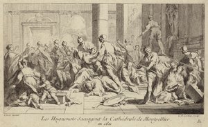 Hugenoti vyplenili katedrálu v Montpellier, Francie, 1621