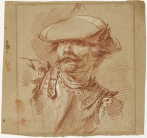 Hlava vojáka od Charles Parrocel