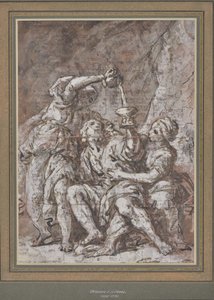 Loth a jeho dcery (kresba) od Charles Parrocel