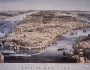 City of New York, vytiskl a vydal N. Currier od Charles Parsons