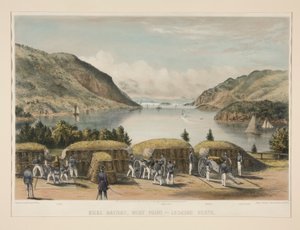 Obléhací baterie, West Point - Pohled na sever od Charles Parsons