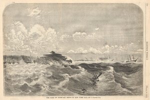 Bouře desátého února v New York Bay od Charles Parsons