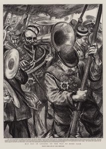 May Day v Londýně, na cestě do Hyde Parku