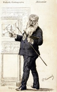 Portrét Meissoniera. Rytina z konce 19. století. od Charles Paul Renouard