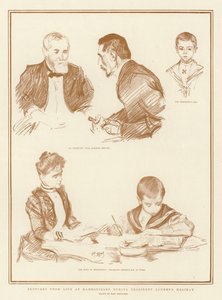 Náčrtky ze života v Rambouillet během dovolené prezidenta Loubeta od Charles Paul Renouard