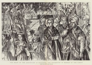 Slavnost Nanebevzetí Panny Marie v Boulogne, procesí ke cti Panny Marie