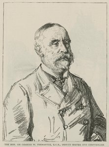Ctihodný sir Charles W Freemantle, KCB, zástupce mistra a kontrolora královské mincovny