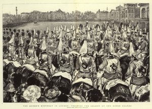 Narozeniny královny v Londýně, trooping Color u Horse Guards