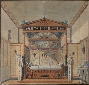 Design postele, cca 1800