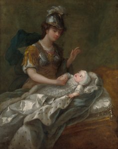 Princezna Augusta jako miminko s Britannií