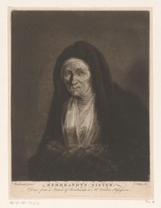 Portrét neznámé staré ženy Rembrandts - sestra (titul na objektu)