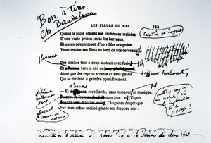 Opravený důkaz Květů zla od Charles Pierre Baudelaire