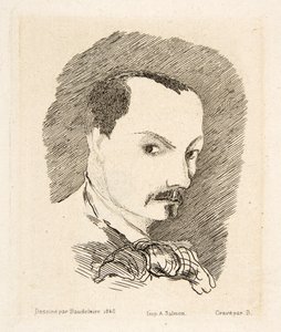 Autoportrét Charlese Baudelaira, hospoda. 1869 (lept)