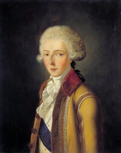 Portrét Ludvíka Antoina Henriho de Bourbon-Conde, vévody z Enghien (1772-1804) – zobrazuje kolem roku 1788 v loveckém livreji „z rodu Conde““. Obraz Charlese Raucha (1791-1857) 1836. Rozm. 0,65x0,54m. - Portrét Louis-Antoi od Charles Rauch