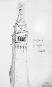Campanile, S. Marks, Benátky, 1891 od Charles Rennie Mackintosh