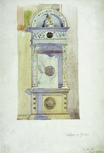 Certosa di Pavia, památník, 1891 (akvarel na papíře) od Charles Rennie Mackintosh