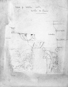 Detaily vstupní brány, Certosa di Pavia, 1891 od Charles Rennie Mackintosh