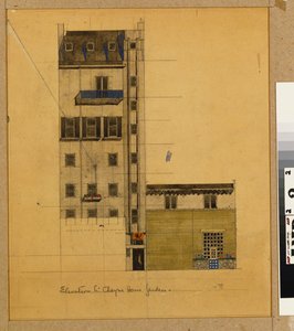 Londýn, Elevation of Proposed Studio v Glebe Place a Upper Cheyne Walk od Charles Rennie Mackintosh