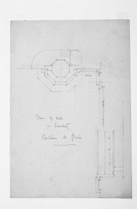 Plán studny v záchodě, Certosa di Pavia, 1891 od Charles Rennie Mackintosh
