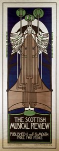 Plakát inzerující Scottish Musical Review od Charles Rennie Mackintosh
