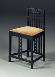 Postranní křeslo, cca 1905/10 (ebonizované dřevo) od Charles Rennie Mackintosh