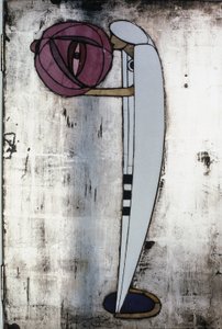 Bílá skříň navržená pro paní Rowat, 1902 (dřevo, vitráže, smalt) od Charles Rennie Mackintosh