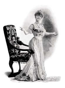 Pařížská herečka, Mademoiselle Charlotte Wiehe, 1901.